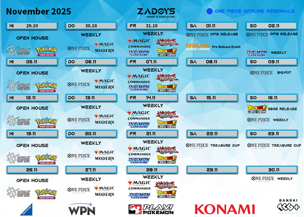 events-turniere-november-zadoys-pokemon-magic-yugioh-dragon-ball-super-digimon-one-piece-battle-spirits-saga