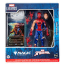 marvel-legends-magic-the-gathering-actionfigur-battle-damaged-spider-man-plsu-exklusive-foil-karte-15-cm-verpackung