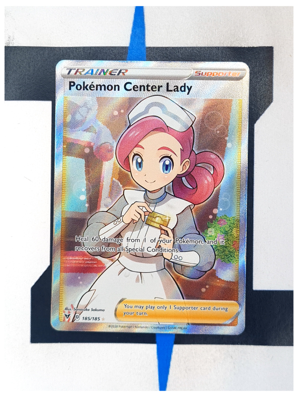 pokemon-karte-Pokemon-Center-Lady-FullArt-VividVoltage-185-Englisch