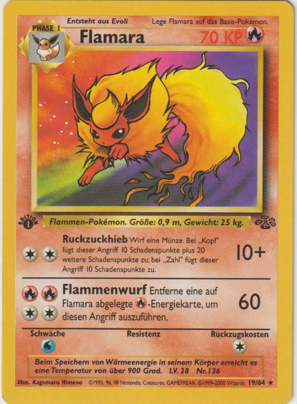 pokemon-karte-flamara-dschungel-first-edition-deutsch-beispiel