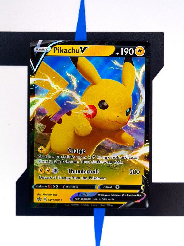  Analyzing image     pokemon-karte-pikachu-v-sword-shield-promos-swsh061-englisch