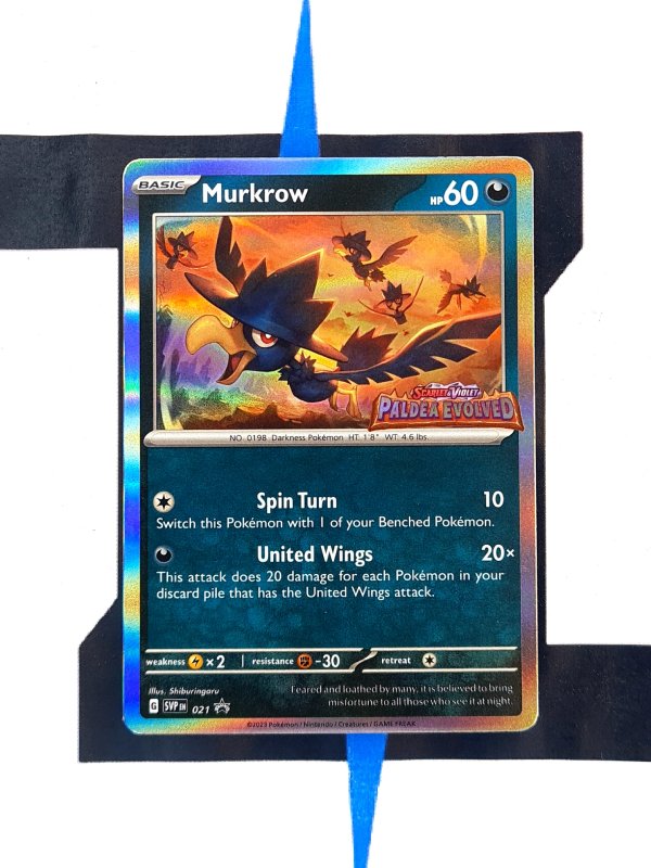 pokemon-karten-murkrow-holo-scarlet-violet-promos-21-paldea-evolved-stamp-englisch