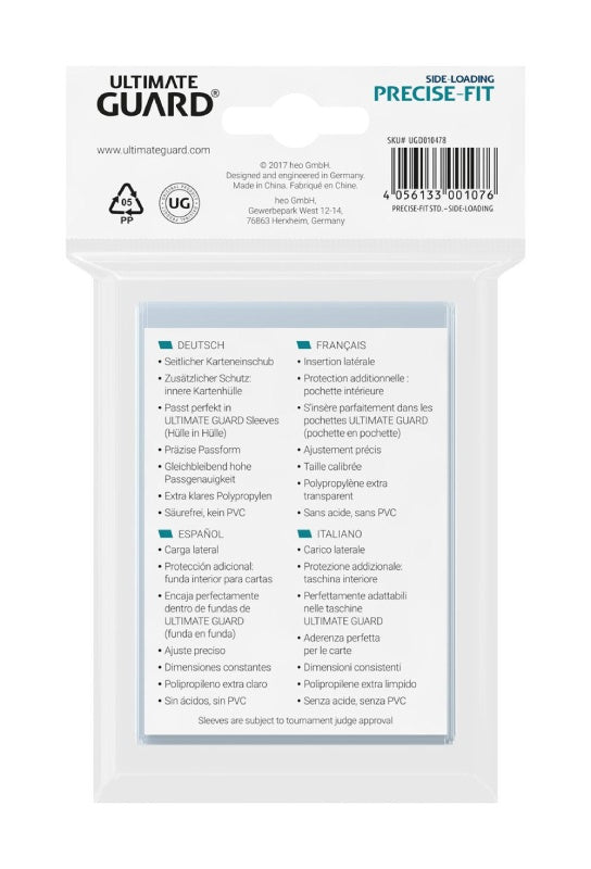 ultimate-guard-precise-fit-sleeves-side-loading-standartgrosse-transparent-100-sleeves-rückseite