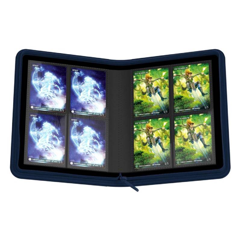 ultimate-guard-zipfolio-160-8-pocket-xenoskin-blau-offen