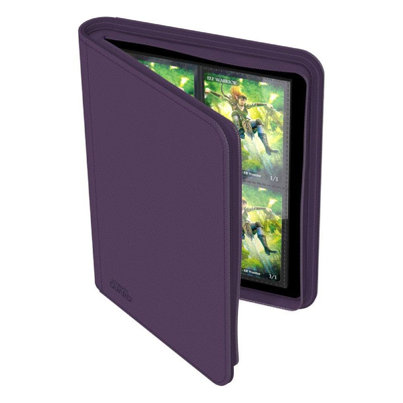 ultimate-guard-zipfolio-160-8-pocket-xenoskin-violett-oben-offen