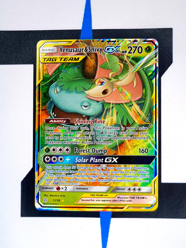 Venusaur & Snivy GX CEC1 EN NM