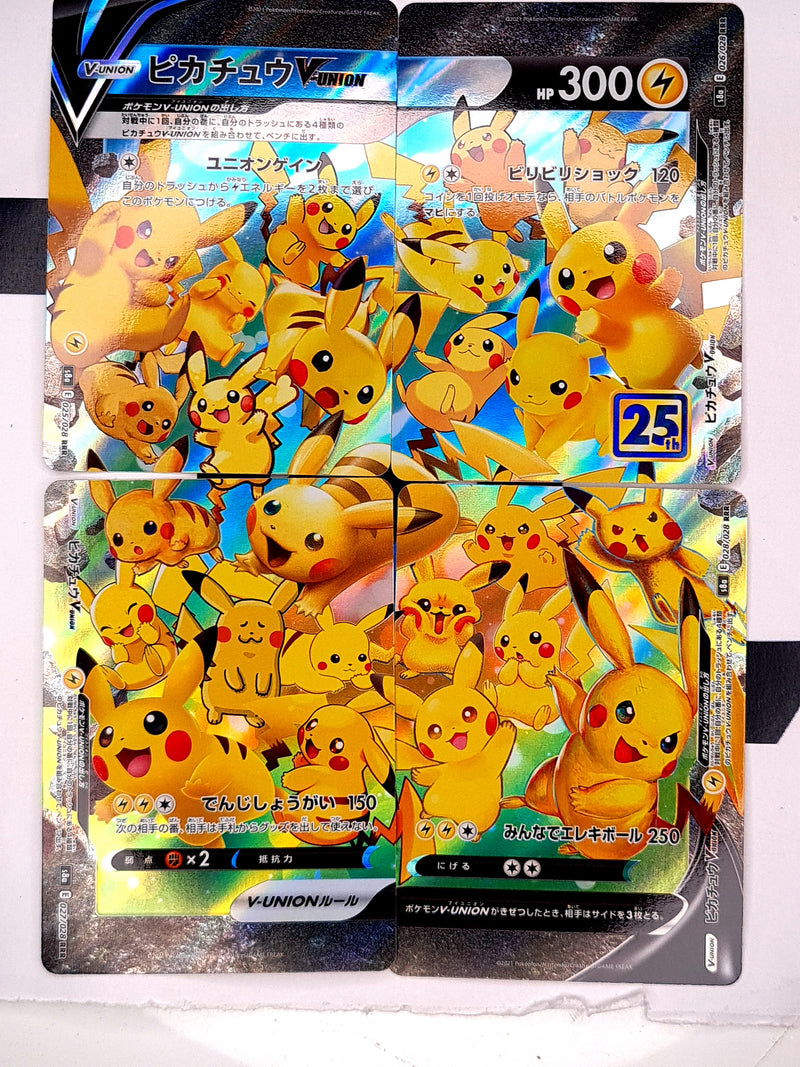 Pikachu V-UNION 4xset s8a 025 026 027 028 JP NM