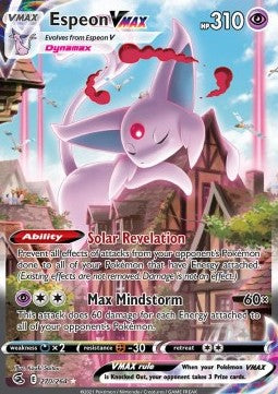 Pokemon Karte Espeon VMAX (FST 270) aus dem Set Fusions Angriff